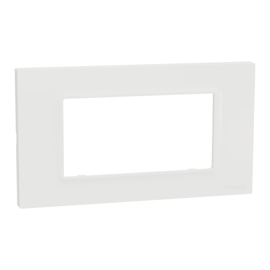 Cover Frame, Miluz E, 1 Gang 4 Modules White