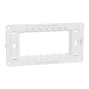 Supporting Frame, Miluz E, 1 Gang 4 Modules White