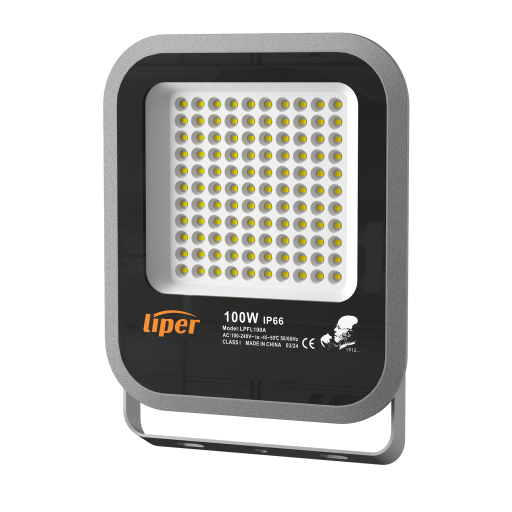 Liper BT Series IP66 Floodlight – 100W–400W, Black