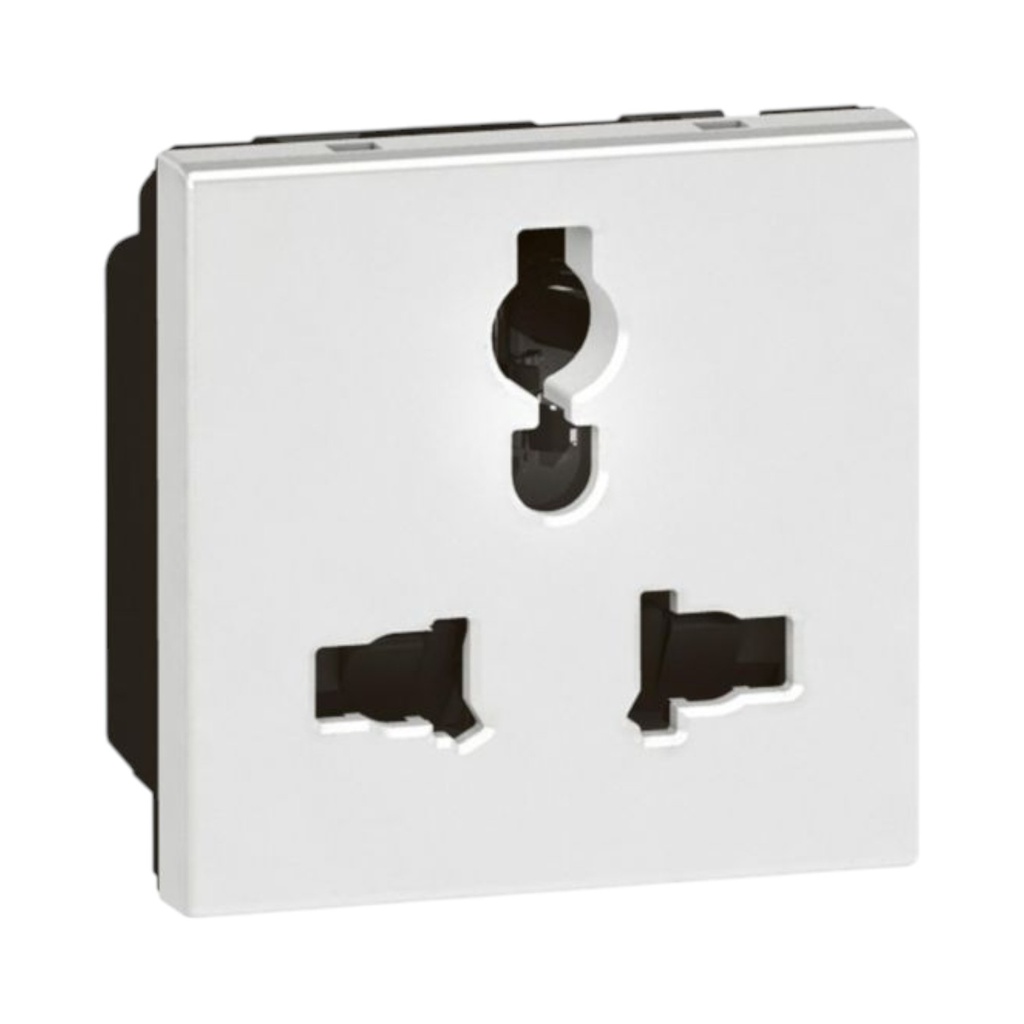 Arteor™ - Multistandard socket - 2P+E unswitched - shuttered - 2 modules