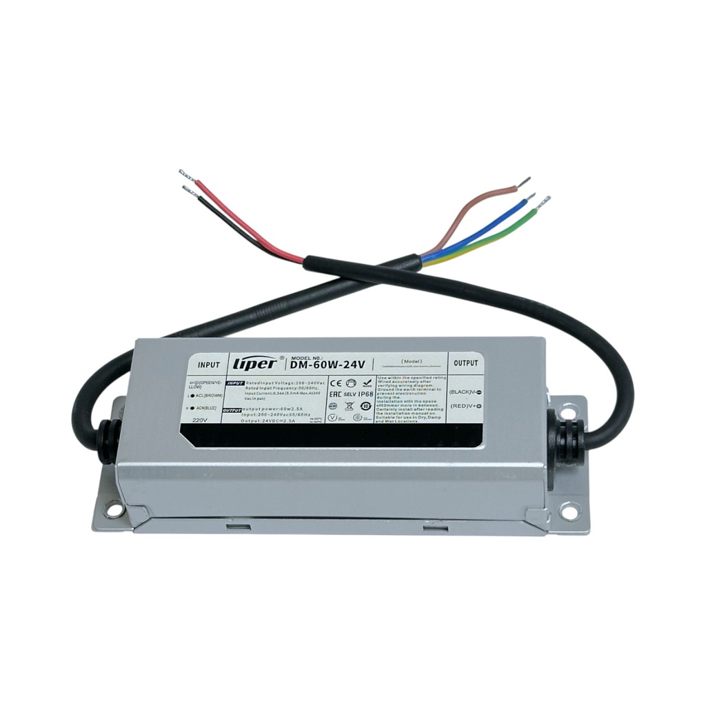 Liper DM Series 24V LED Power Supply – IP68 – Constant Voltage