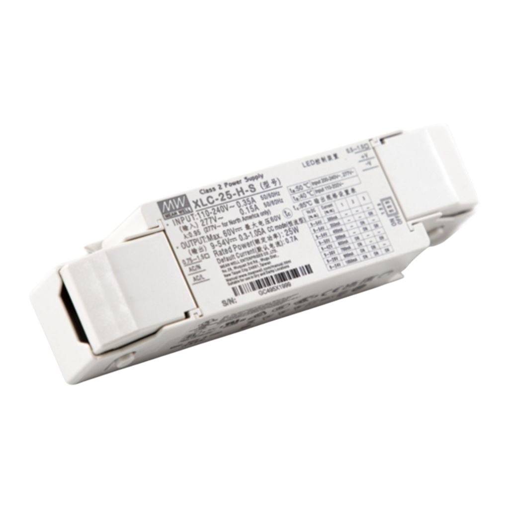 MEAN WELL DALI 25W Multiple-Stage Constant Power LED Driver XLC-25