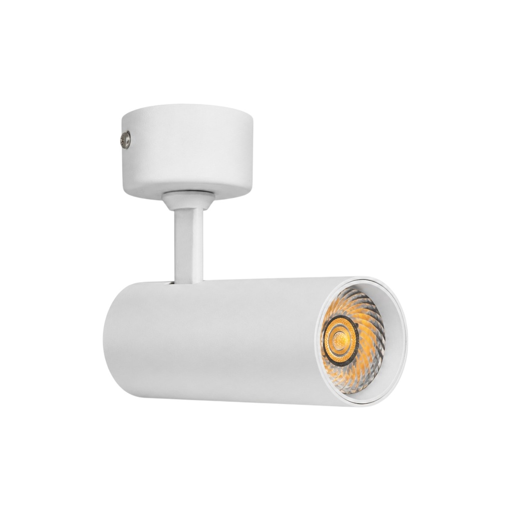Adjustable Cylindric Light Projector - 10W, 3000K, White, Bridgelux Chip