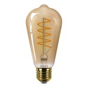 Philips MASTER Value Vintage LED Filament Bulb ST64 Amber Glass – E27 – 4W (25W Equivalent) – 1800K - Dimmable