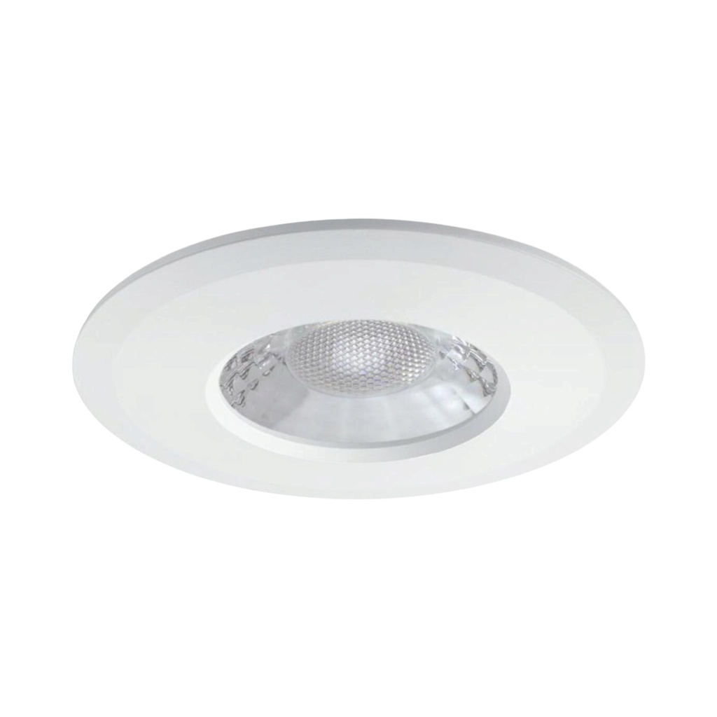 JCC Lighting V50 Fire-Rated LED Downlight – 7.5W, 650lm, 3000K-4000K, IP65, White