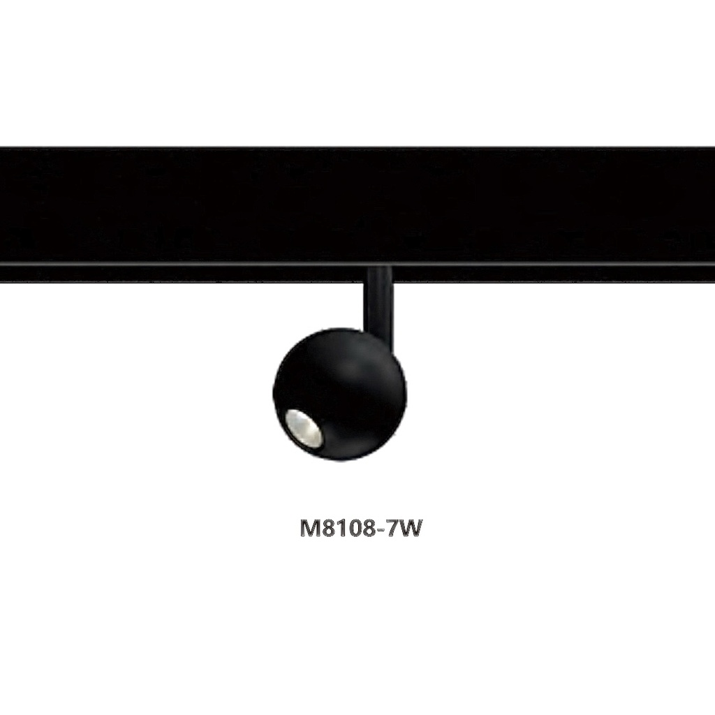 Magnetic spotlight ball track