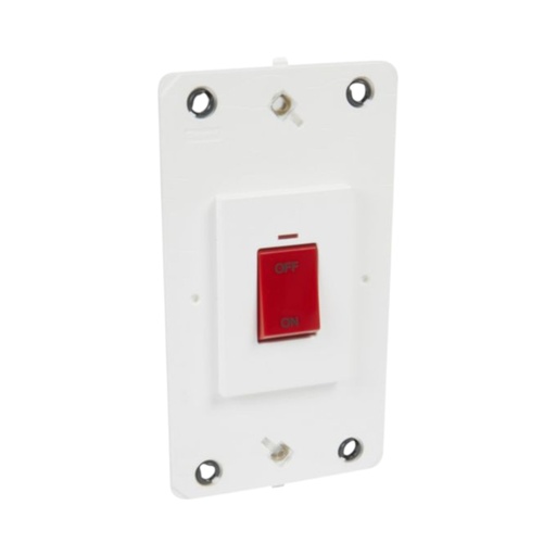 Arteor™ - Double pole switch - with neon - 45 A 250 V~ - 2-gang
