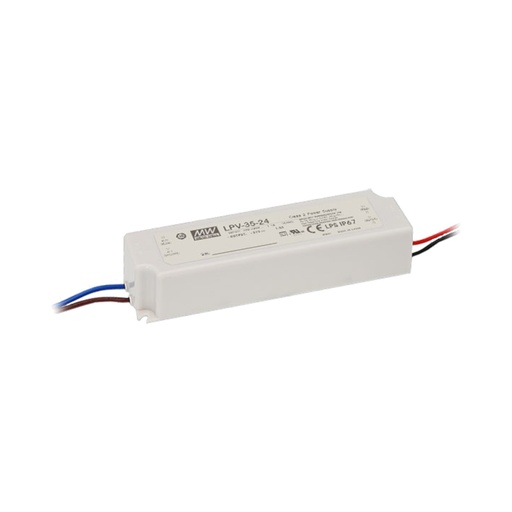Constant Voltage LED Power Supply – LPV-35 Series – 12 V / 24 V / 48 V DC – 35 W – IP67
