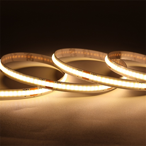 COB LED Strip Light, 24V DC, 10W/m, 320LEDs/m, 1000 lm/m, IP20, CRI80