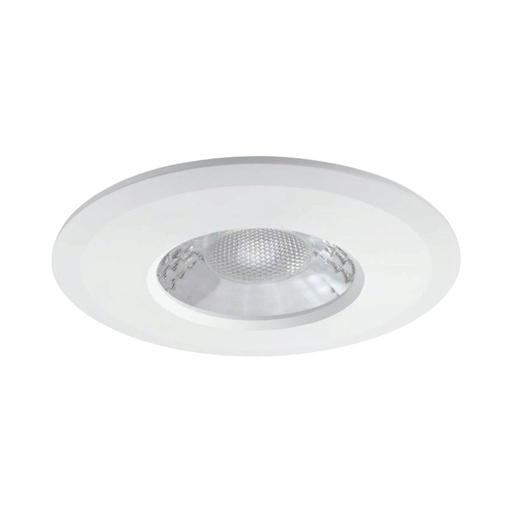 JCC Lighting V50 Fire-Rated LED Downlight – 7.5W, 650lm, 3000K-4000K, IP65, White