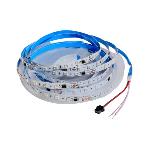 Moving RGB strip light 60LED/m DC24V 10m Roll with Bluetooth control and power supply