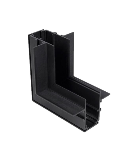 Magnetic rail corner connector ceiling to wall