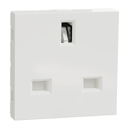 Socket-outlet, New Unica, 2P+E, 13A, British, with shutter, 2 modules