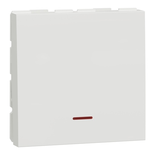 Switch, New Unica, mechanism, 1-pole 1-way, 32A, 2 modules, screw terminals, untreated, IP4X