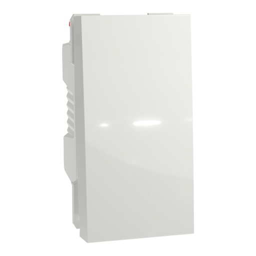 Push-button, New Unica, + NO push-button, 10A, 1 module, screwless terminals, untreated, IP4X