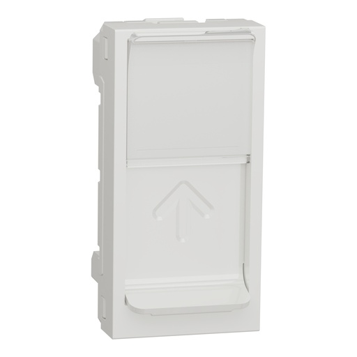 [NU941018] Central plate, New Unica, 1 x RJ45, SOne, 1 m, straight, shutter
