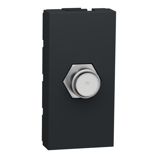 TV socket, New Unica, mechanism, 1 module, F-Type, IP2xC