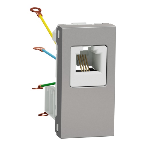 Telephone socket, New Unica, RJ12, 1 connector, 1 module