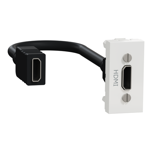 Audio/video socket, New Unica, HDMI, prewired, 1 module