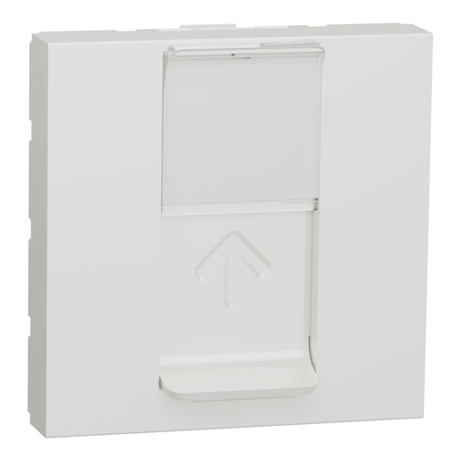 Data socket, New Unica, RJ45 CAT 6 UTP, straight, click, shuttered, 2 module