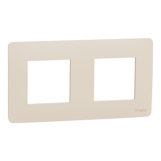 [NU200444] Cover frame, Unica Studio, 2 gangs, beige