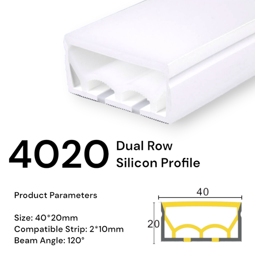 Silicon LED profile 40*20mm /Meter
