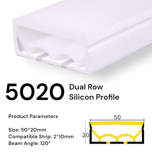 Silicon LED profile 50*20mm /Meter