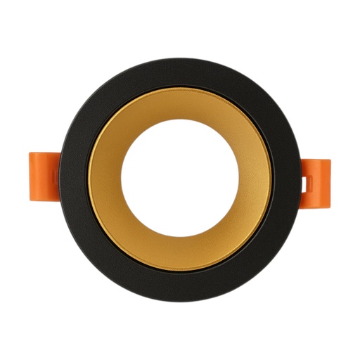 Spotlight Frame Round -Matt Black & Gold - Aluminum -  TEC-SP145
