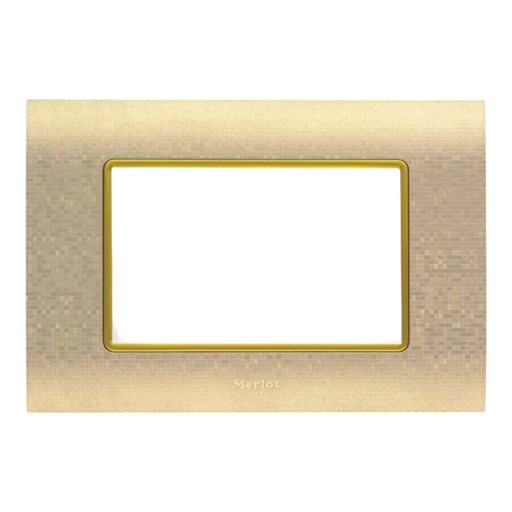 Cover Frame 1 Gang 3 Modules MOSAIC - Merlot