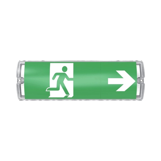 Emergency EXIT Sign LDVAL EM BULKHEAD 3W 3H IP65
