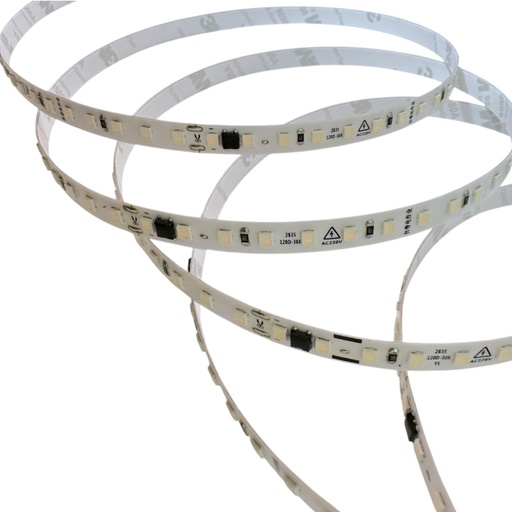 BLANCO LED Strip Light 2835 – 120D – 220V – 8MM, 10W/M, IP44 – 10M Roll