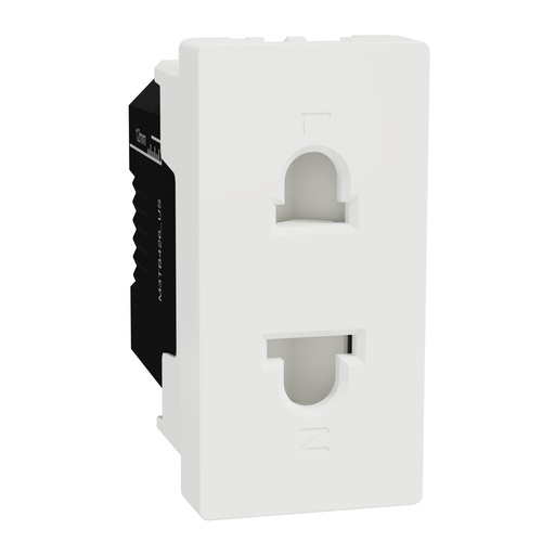 [M3TB426_US] Universal Socket, Miluz E, 16A 250V 2 Pin 1 Module White
