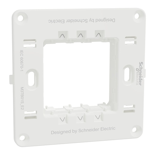 [M3TB01S_E2] Supporting Frame, Miluz E, 1 Gang 2 Modules White