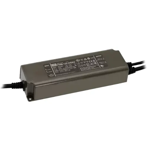 [PWM-120-24DA2] MEAN WELL PWM-120-24DA2 – 120W 24V Constant Voltage IP67 LED Driver with DALI-2 / Push Dimming